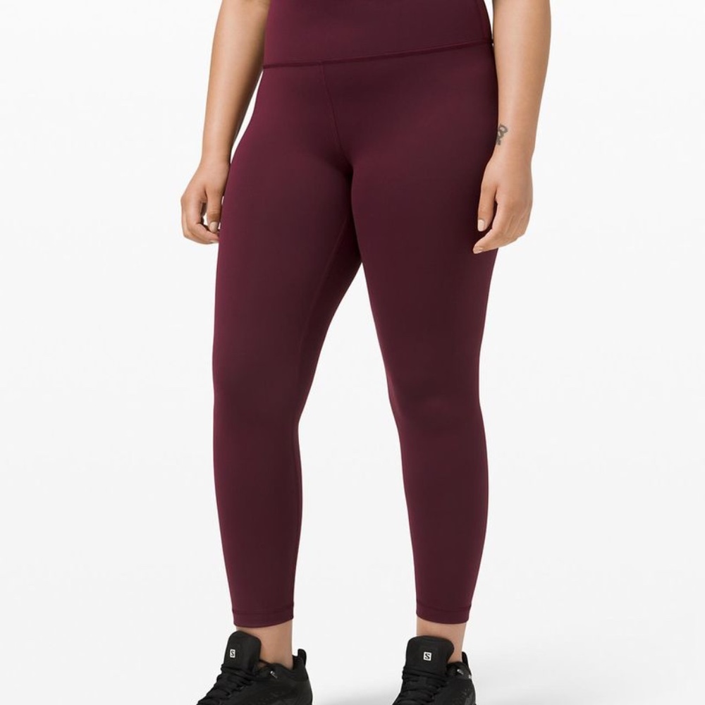 COPY - *NWT*Lululemon Wunder Train HR Tight 25" BURGUNDY- Size 2